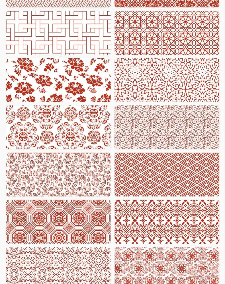 procreate笔刷资源-中国风雕花吉祥图案底纹背景纹理PS笔刷合集下载 笔刷资源 sucaiwan.com