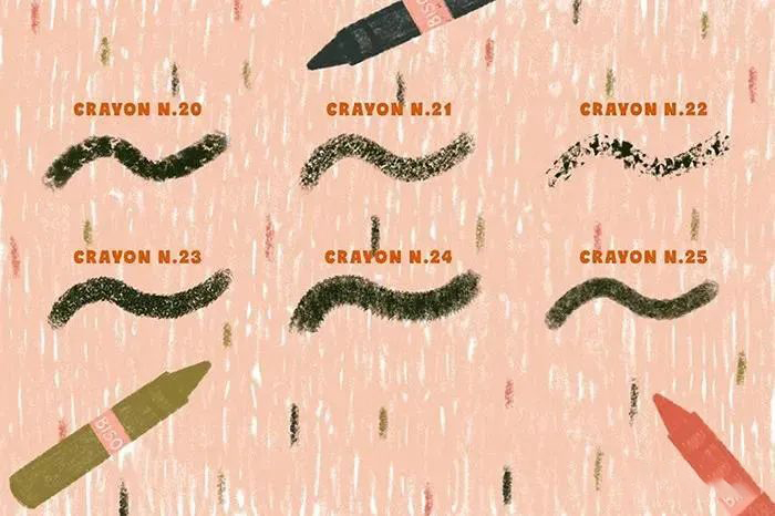 Procreate笔刷-趣味复古蜡笔纹理笔刷合集资源 笔刷资源 第30张-素材湾丨精选海外优质设计素材资源 Procreate笔刷-趣味复古蜡笔纹理笔刷合集资源 笔刷资源 sucaiwan.com