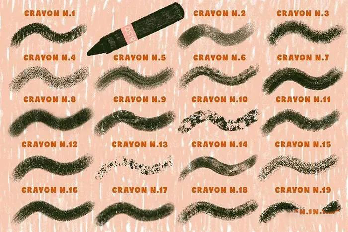 Procreate笔刷-趣味复古蜡笔纹理笔刷合集资源 笔刷资源 第29张-素材湾丨精选海外优质设计素材资源 Procreate笔刷-趣味复古蜡笔纹理笔刷合集资源 笔刷资源 sucaiwan.com