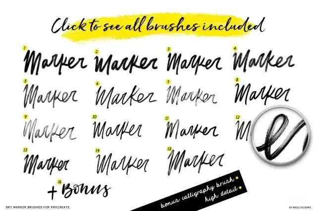 各种风格的Procreate的干式马克笔笔刷 笔刷资源 第3张-素材湾丨精选海外优质设计素材资源 各种风格的Procreate的干式马克笔笔刷 笔刷资源 sucaiwan.com