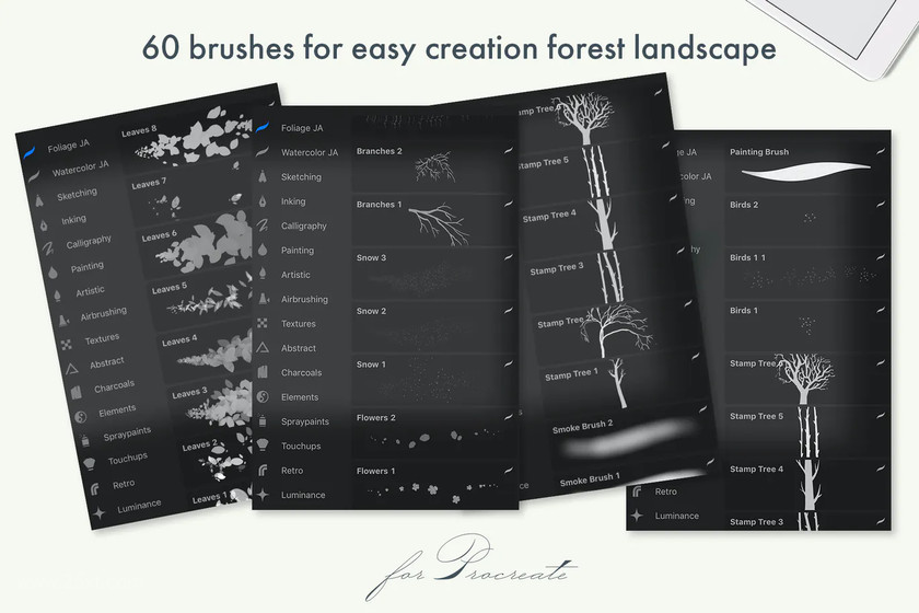 Procreate笔刷-树叶雪花星星植物风景插画笔刷素材资源 笔刷资源 第2张-素材湾丨精选海外优质设计素材资源 Procreate笔刷-树叶雪花星星植物风景插画笔刷素材资源 笔刷资源 sucaiwan.com