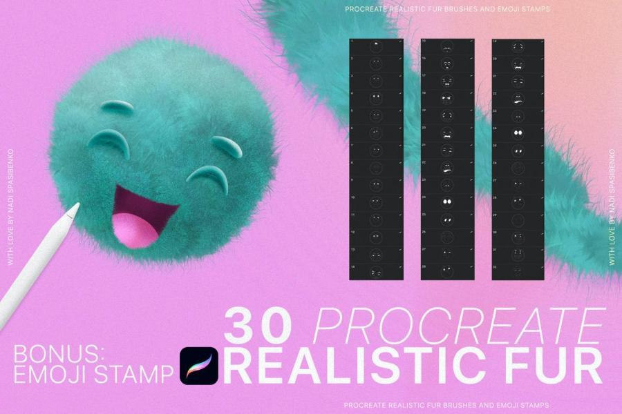 Procreate笔刷-蓬松毛绒绒插画线条线稿画笔Procreate笔刷素材 笔刷资源 第8张-素材湾丨精选海外优质设计素材资源 Procreate笔刷-蓬松毛绒绒插画线条线稿画笔Procreate笔刷素材 笔刷资源 sucaiwan.com