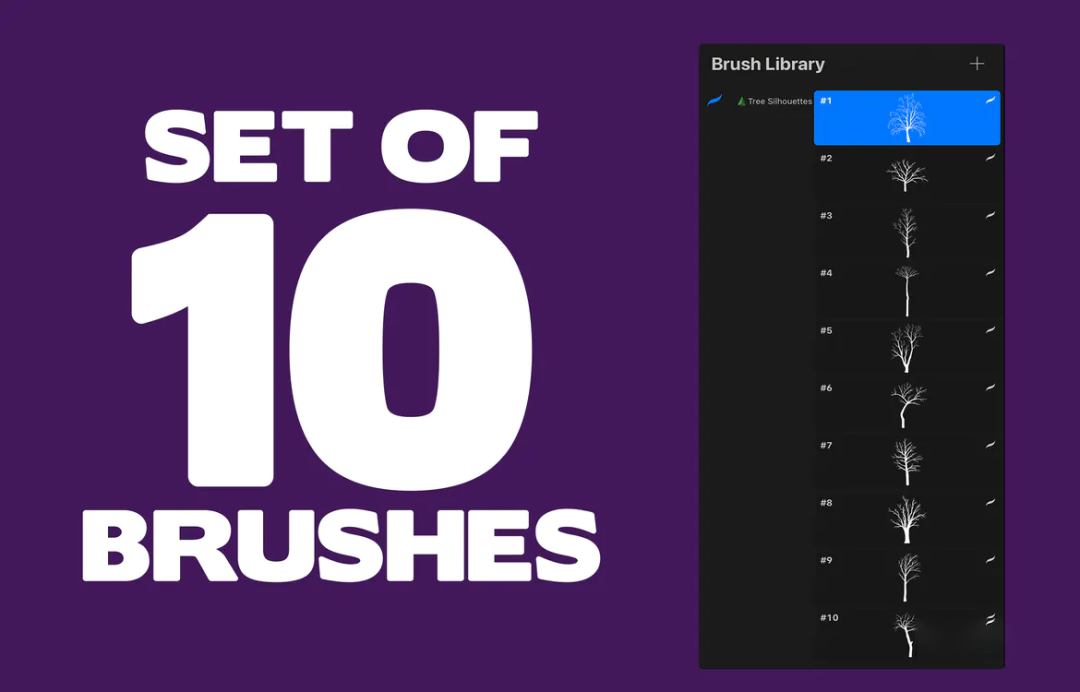 Procreate笔刷-树形树木轮廓图章画笔Procreate笔刷下载 笔刷资源 第3张-素材湾丨精选海外优质设计素材资源 Procreate笔刷-树形树木轮廓图章画笔Procreate笔刷下载 笔刷资源 sucaiwan.com