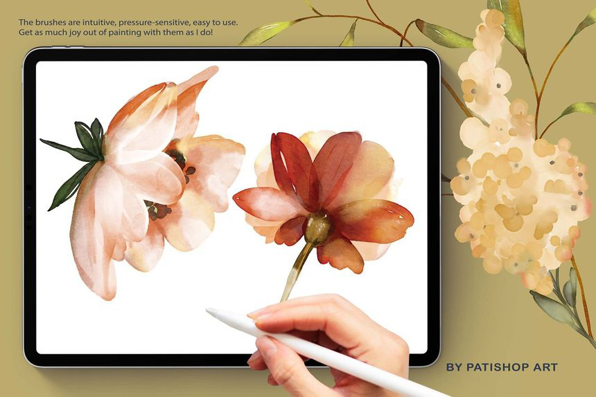 Procreate笔刷-水彩纹理画笔Procreate笔刷和调色板素材 笔刷资源 第6张-素材湾丨精选海外优质设计素材资源 Procreate笔刷-水彩纹理画笔Procreate笔刷和调色板素材 笔刷资源 sucaiwan.com