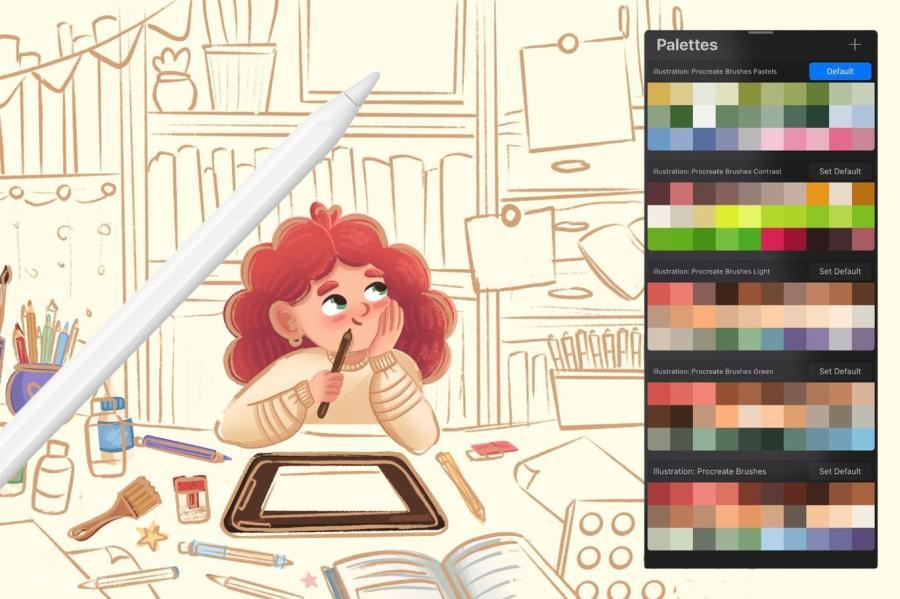 procreate笔刷-复古风格儿童插画procreate纹理笔刷下载 笔刷资源 第6张-素材湾丨精选海外优质设计素材资源 procreate笔刷-复古风格儿童插画procreate纹理笔刷下载 笔刷资源 sucaiwan.com