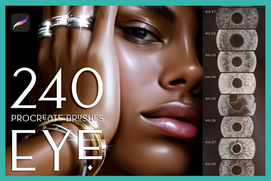 Procreate笔刷-人像厚涂眼睛头发磨皮Procreate笔刷素材资源包 笔刷资源 第3张-素材湾丨精选海外优质设计素材资源 Procreate笔刷-人像厚涂眼睛头发磨皮Procreate笔刷素材资源包 笔刷资源 sucaiwan.com