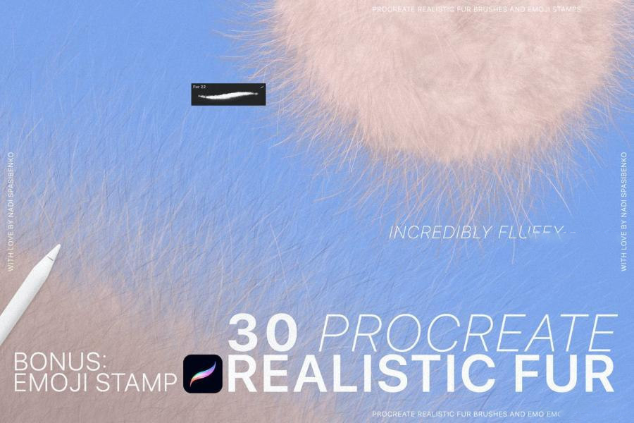Procreate笔刷-蓬松毛绒绒插画线条线稿画笔Procreate笔刷素材 笔刷资源 第5张-素材湾丨精选海外优质设计素材资源 Procreate笔刷-蓬松毛绒绒插画线条线稿画笔Procreate笔刷素材 笔刷资源 sucaiwan.com