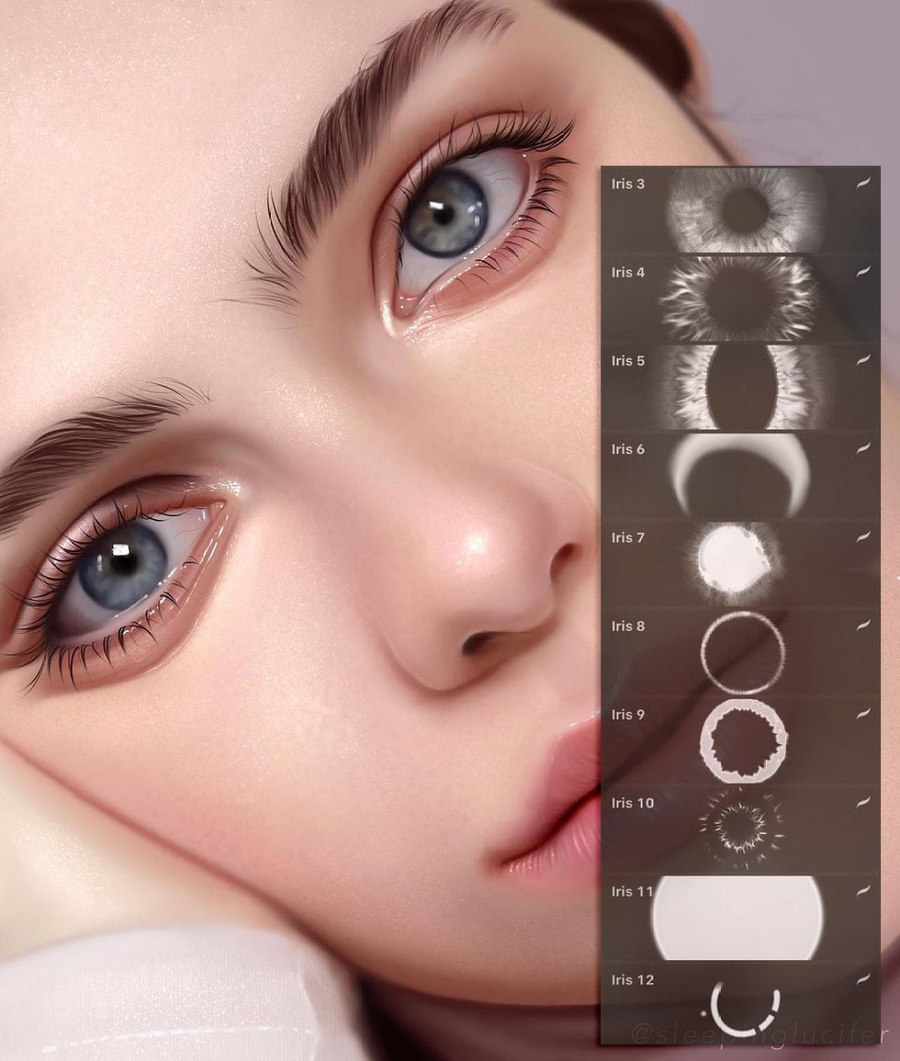 Procreate笔刷-人像厚涂眼睛头发磨皮Procreate笔刷素材资源包 笔刷资源 第9张-素材湾丨精选海外优质设计素材资源 Procreate笔刷-人像厚涂眼睛头发磨皮Procreate笔刷素材资源包 笔刷资源 sucaiwan.com