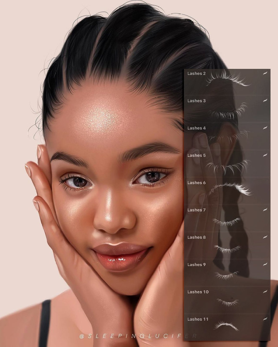 Procreate笔刷-人像厚涂眼睛头发磨皮Procreate笔刷素材资源包 笔刷资源 第10张-素材湾丨精选海外优质设计素材资源 Procreate笔刷-人像厚涂眼睛头发磨皮Procreate笔刷素材资源包 笔刷资源 sucaiwan.com