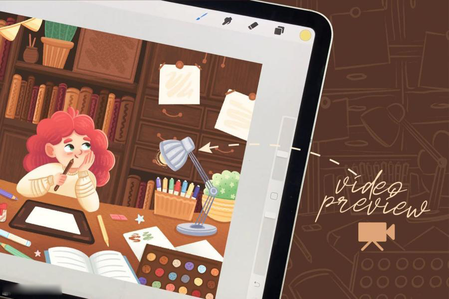 procreate笔刷-复古风格儿童插画procreate纹理笔刷下载 笔刷资源 第7张-素材湾丨精选海外优质设计素材资源 procreate笔刷-复古风格儿童插画procreate纹理笔刷下载 笔刷资源 sucaiwan.com