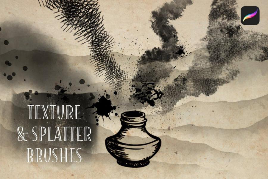 Procreate笔刷-国潮水墨画的Procreate墨水笔刷素材 笔刷资源 第4张-素材湾丨精选海外优质设计素材资源 Procreate笔刷-国潮水墨画的Procreate墨水笔刷素材 笔刷资源 sucaiwan.com