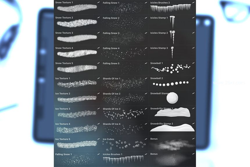 procreate笔刷-雪花冰雪冬季圣诞主题procreate笔刷素材资源 笔刷资源 第3张-素材湾丨精选海外优质设计素材资源 procreate笔刷-雪花冰雪冬季圣诞主题procreate笔刷素材资源 笔刷资源 sucaiwan.com