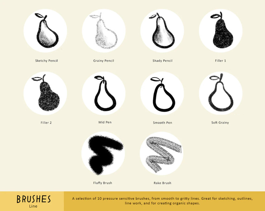 Procreate笔刷-线条纹理图案插画Procreate笔刷素材 笔刷资源 第6张-素材湾丨精选海外优质设计素材资源 Procreate笔刷-线条纹理图案插画Procreate笔刷素材 笔刷资源 sucaiwan.com