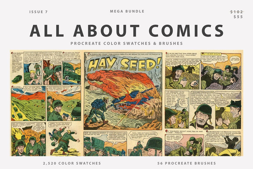 Procreate笔刷-漫画创作Procreate笔刷和色卡素材包 笔刷资源 第2张-素材湾丨精选海外优质设计素材资源 Procreate笔刷-漫画创作Procreate笔刷和色卡素材包 笔刷资源 sucaiwan.com