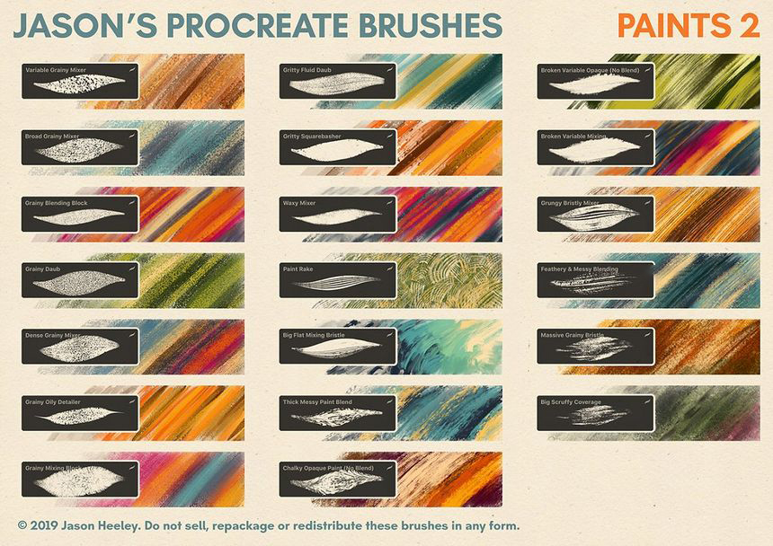 Procreate笔刷-干介质墨水油漆画笔Procreate笔刷套装素材资源 笔刷资源 第9张-素材湾丨精选海外优质设计素材资源 Procreate笔刷-干介质墨水油漆画笔Procreate笔刷套装素材资源 笔刷资源 sucaiwan.com