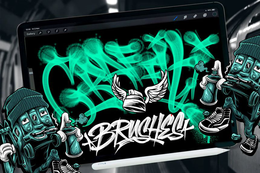 Procreate笔刷-涂鸦风格Procreate文字笔刷素材 笔刷资源 第2张-素材湾丨精选海外优质设计素材资源 Procreate笔刷-涂鸦风格Procreate文字笔刷素材 笔刷资源 sucaiwan.com