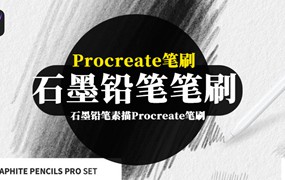 Procreate笔刷-石墨铅笔素描Procreate笔刷和纸张纹理素材