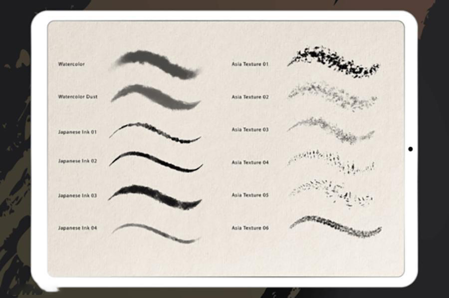 Procreate笔刷-中国水墨画笔效果笔刷素材资源 笔刷资源 第2张-素材湾丨精选海外优质设计素材资源 Procreate笔刷-中国水墨画笔效果笔刷素材资源 笔刷资源 sucaiwan.com
