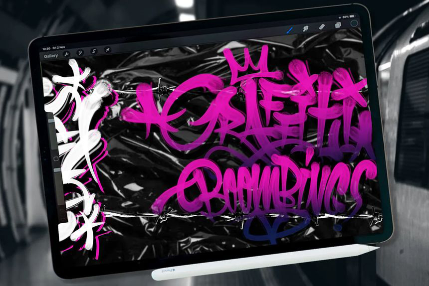 Procreate笔刷-涂鸦风格Procreate文字笔刷素材 笔刷资源 第5张-素材湾丨精选海外优质设计素材资源 Procreate笔刷-涂鸦风格Procreate文字笔刷素材 笔刷资源 sucaiwan.com