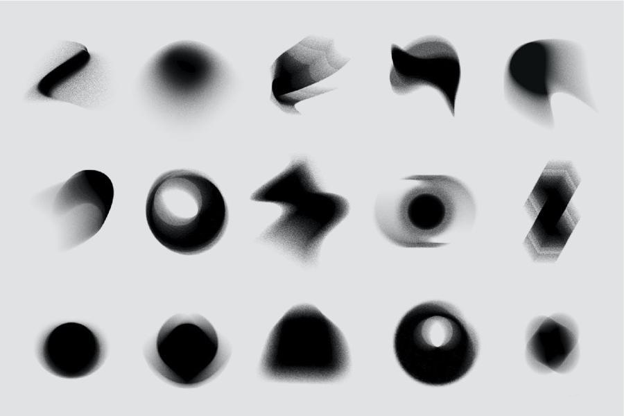 Procreate笔刷-模糊颗粒状线条圆形笔刷素材资源 笔刷资源 sucaiwan.com