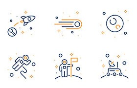 20枚太空小图标，SVG PNG格式