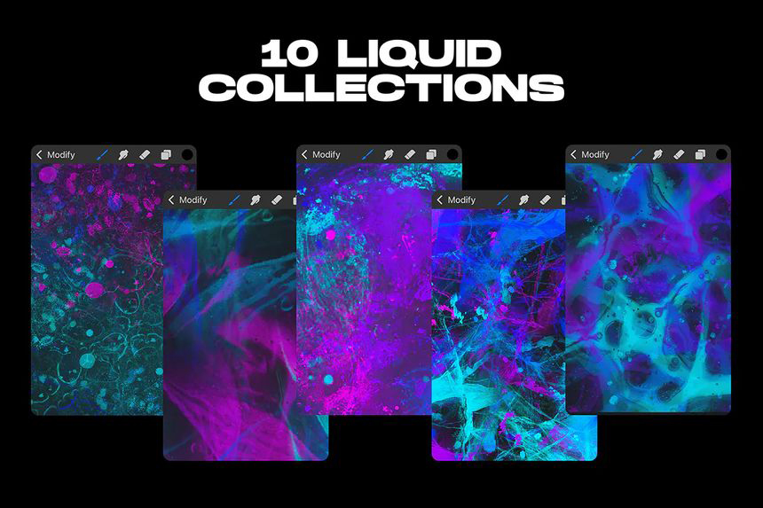 Procreate笔刷-流动的液体图案Procreate笔刷素材 笔刷资源 第3张-素材湾丨精选海外优质设计素材资源 Procreate笔刷-流动的液体图案Procreate笔刷素材 笔刷资源 sucaiwan.com