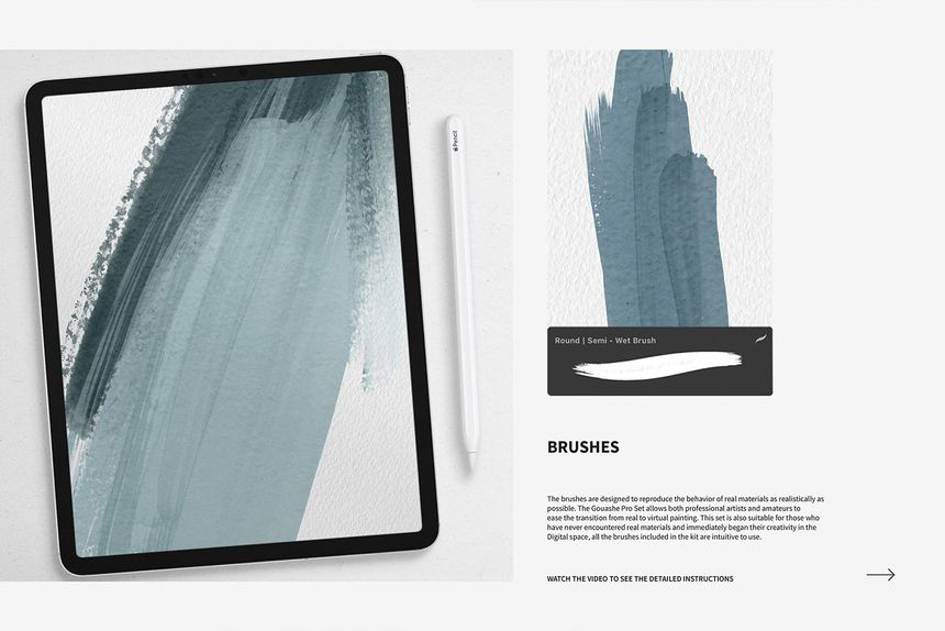 Procreate笔刷-水粉水彩画笔Procreate笔刷和纸张纹理素材 笔刷资源 第3张-素材湾丨精选海外优质设计素材资源 Procreate笔刷-水粉水彩画笔Procreate笔刷和纸张纹理素材 笔刷资源 sucaiwan.com