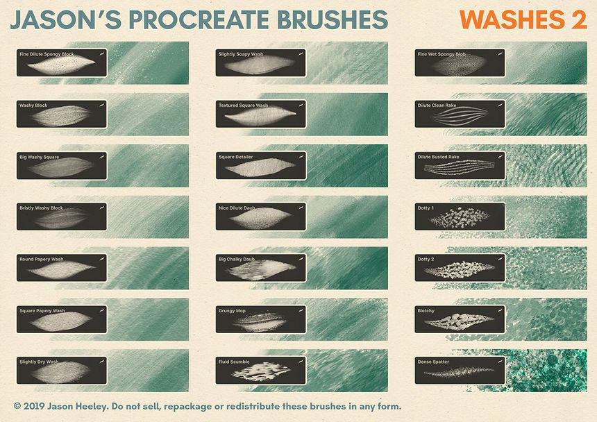 Procreate笔刷-干介质墨水油漆画笔Procreate笔刷套装素材资源 笔刷资源 第7张-素材湾丨精选海外优质设计素材资源 Procreate笔刷-干介质墨水油漆画笔Procreate笔刷套装素材资源 笔刷资源 sucaiwan.com