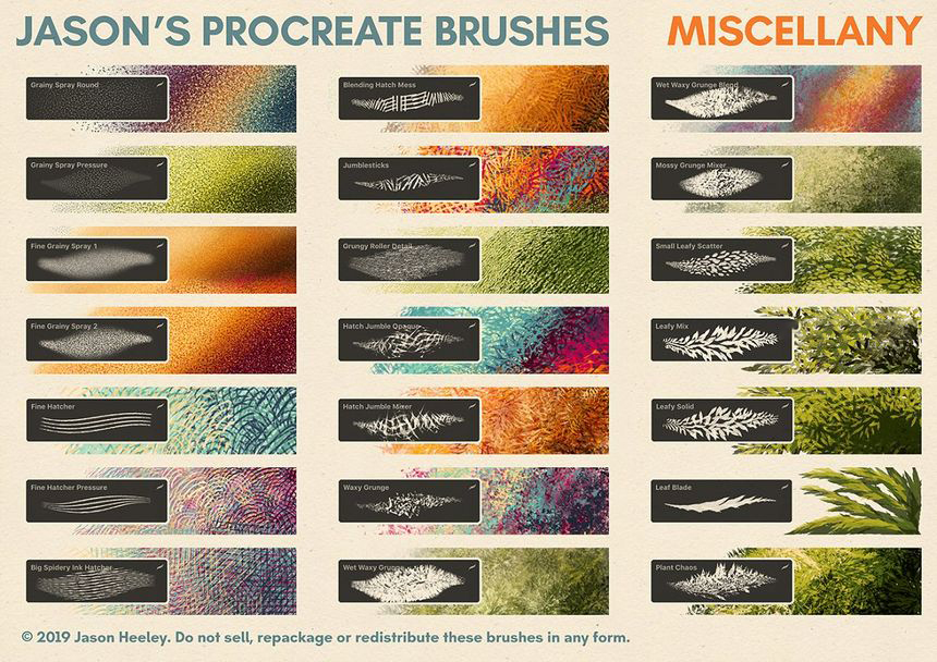 Procreate笔刷-干介质墨水油漆画笔Procreate笔刷套装素材资源 笔刷资源 第12张-素材湾丨精选海外优质设计素材资源 Procreate笔刷-干介质墨水油漆画笔Procreate笔刷套装素材资源 笔刷资源 sucaiwan.com