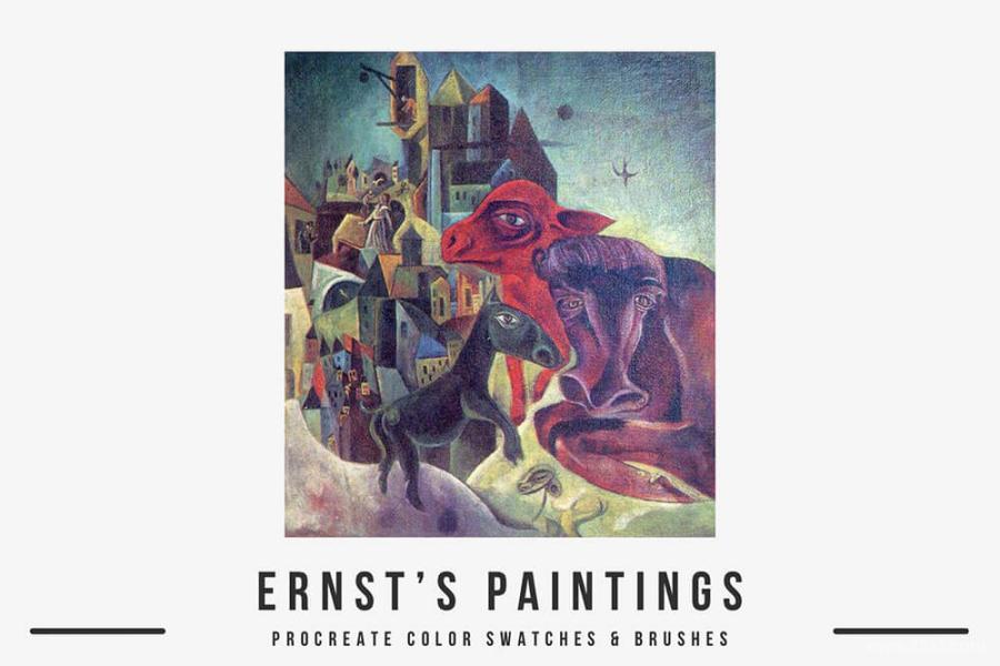 Procreate笔刷-油画油漆画布阴影纹理笔刷和色卡素材 笔刷资源 第1张-素材湾丨精选海外优质设计素材资源 Procreate笔刷-油画油漆画布阴影纹理笔刷和色卡素材 笔刷资源 sucaiwan.com