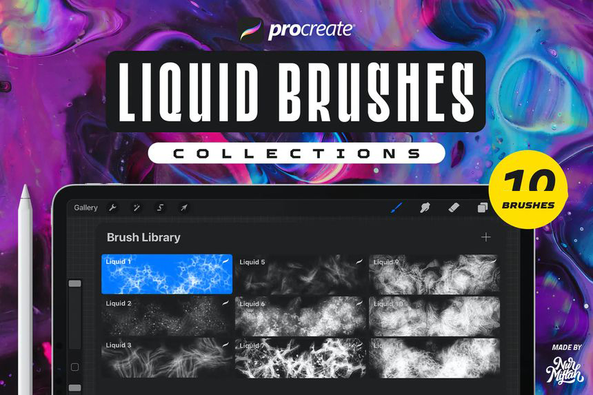 Procreate笔刷-流动的液体图案Procreate笔刷素材 笔刷资源 第1张-素材湾丨精选海外优质设计素材资源 Procreate笔刷-流动的液体图案Procreate笔刷素材 笔刷资源 sucaiwan.com