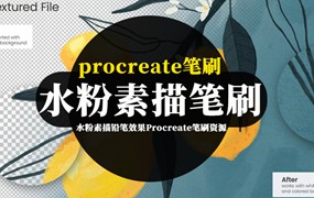 Procreate笔刷-水粉素描铅笔效果Procreate笔刷资源下载