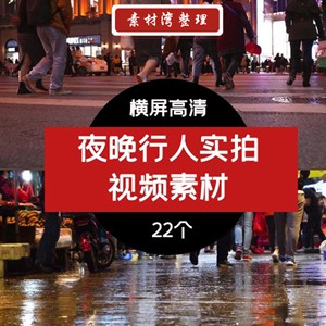 路上行人城市街道雨中行人实拍高清素材