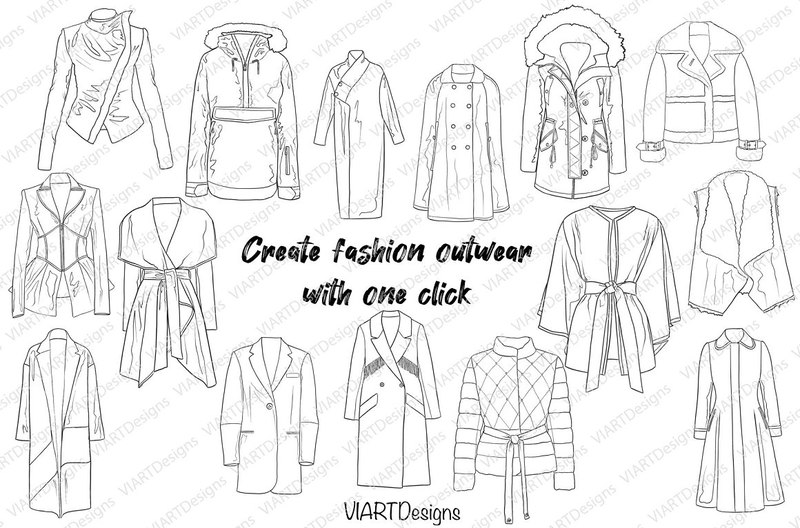 Procreate笔刷-外套线框图服装设计笔刷资源素材 笔刷资源 第2张-素材湾丨精选海外优质设计素材资源 Procreate笔刷-外套线框图服装设计笔刷资源素材 笔刷资源 sucaiwan.com