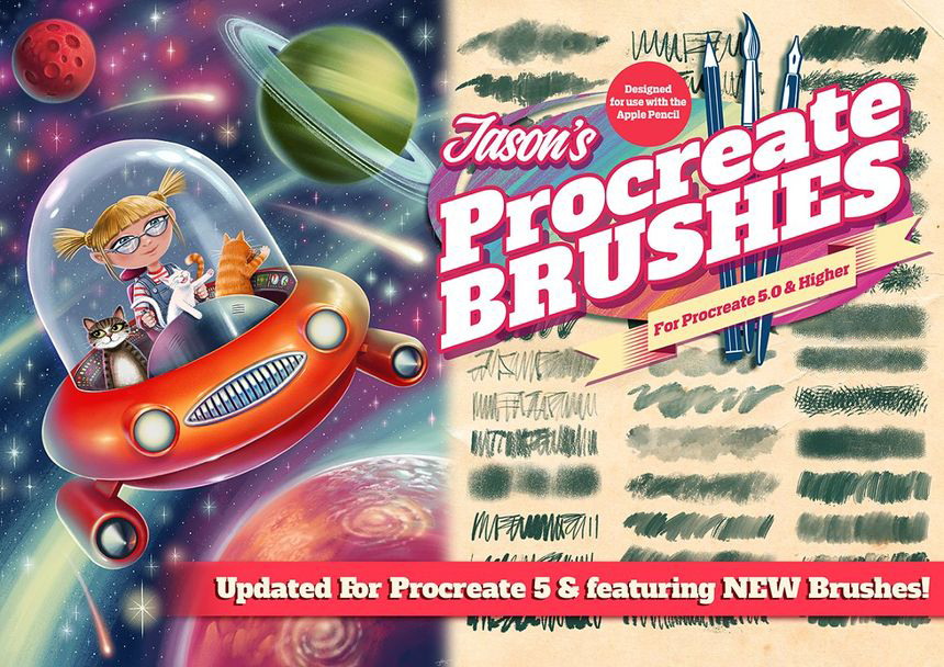 Procreate笔刷-干介质墨水油漆画笔Procreate笔刷套装素材资源 笔刷资源 第2张-素材湾丨精选海外优质设计素材资源 Procreate笔刷-干介质墨水油漆画笔Procreate笔刷套装素材资源 笔刷资源 sucaiwan.com