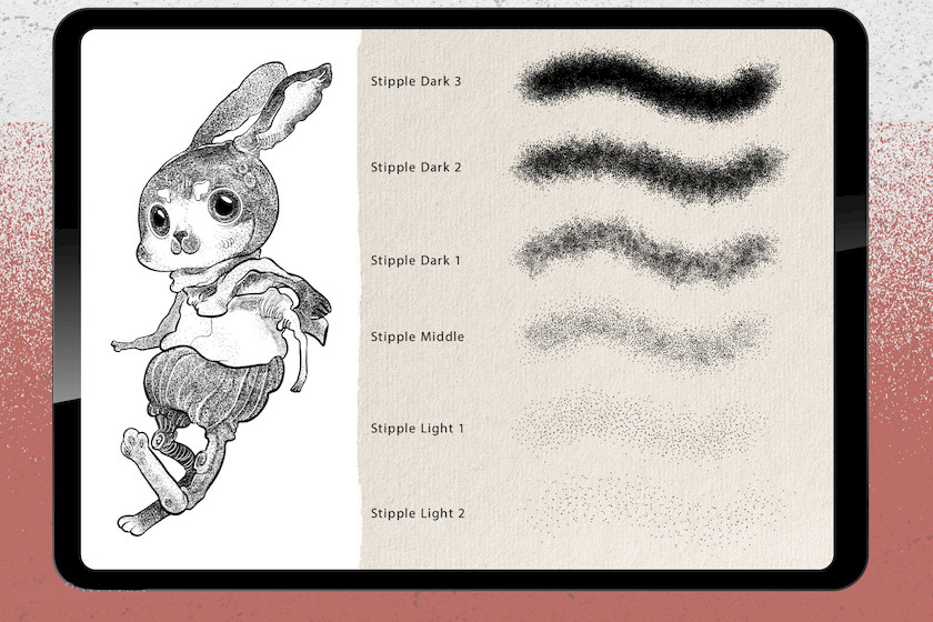 Procreate笔刷-纹身漫画插画颗粒效果笔刷素材 笔刷资源 第4张-素材湾丨精选海外优质设计素材资源 Procreate笔刷-纹身漫画插画颗粒效果笔刷素材 笔刷资源 sucaiwan.com