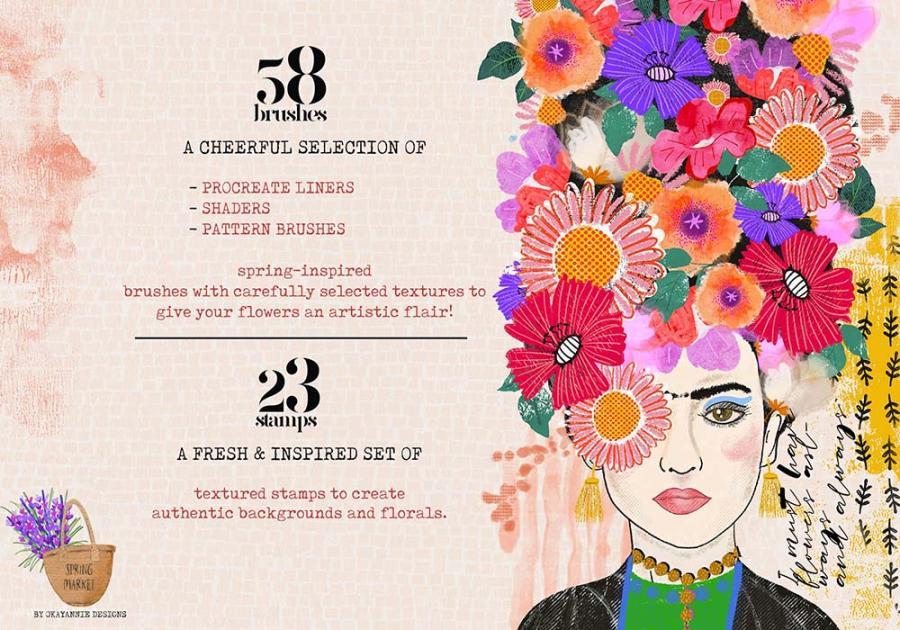 Procreate笔刷-春季主题插画铅笔水彩墨水树叶图案笔刷素材 笔刷资源 第5张-素材湾丨精选海外优质设计素材资源 Procreate笔刷-春季主题插画铅笔水彩墨水树叶图案笔刷素材 笔刷资源 sucaiwan.com
