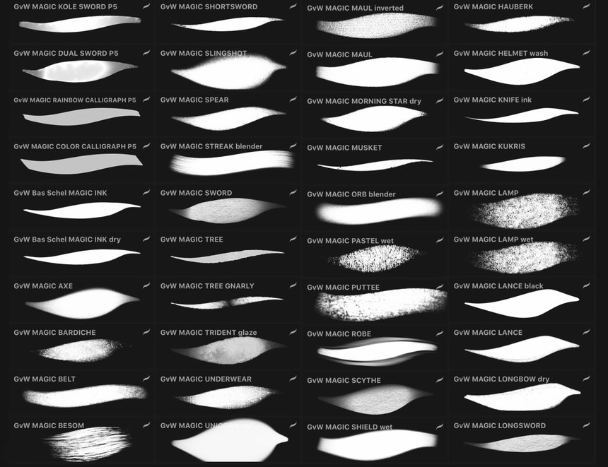 Procreate笔刷-水彩墨水颜料漫画笔刷集合包 笔刷资源 第9张-素材湾丨精选海外优质设计素材资源 Procreate笔刷-水彩墨水颜料漫画笔刷集合包 笔刷资源 sucaiwan.com