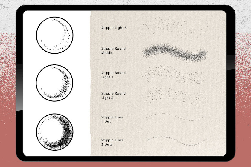 Procreate笔刷-纹身漫画插画颗粒效果笔刷素材 笔刷资源 第3张-素材湾丨精选海外优质设计素材资源 Procreate笔刷-纹身漫画插画颗粒效果笔刷素材 笔刷资源 sucaiwan.com