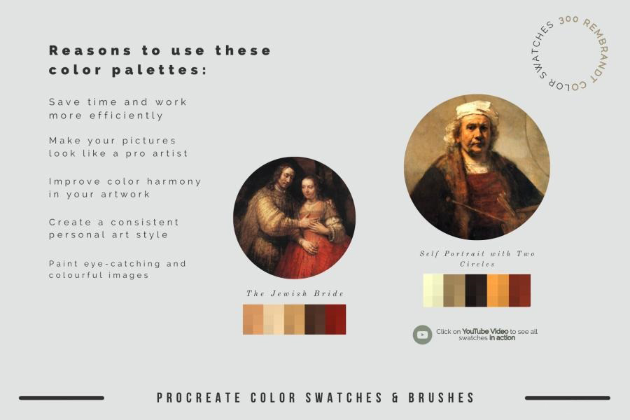 Procreate笔刷-伦勃朗(Rembrandt)古典艺术油画笔刷和色卡素材 笔刷资源 第2张-素材湾丨精选海外优质设计素材资源 Procreate笔刷-伦勃朗(Rembrandt)古典艺术油画笔刷和色卡素材 笔刷资源 sucaiwan.com