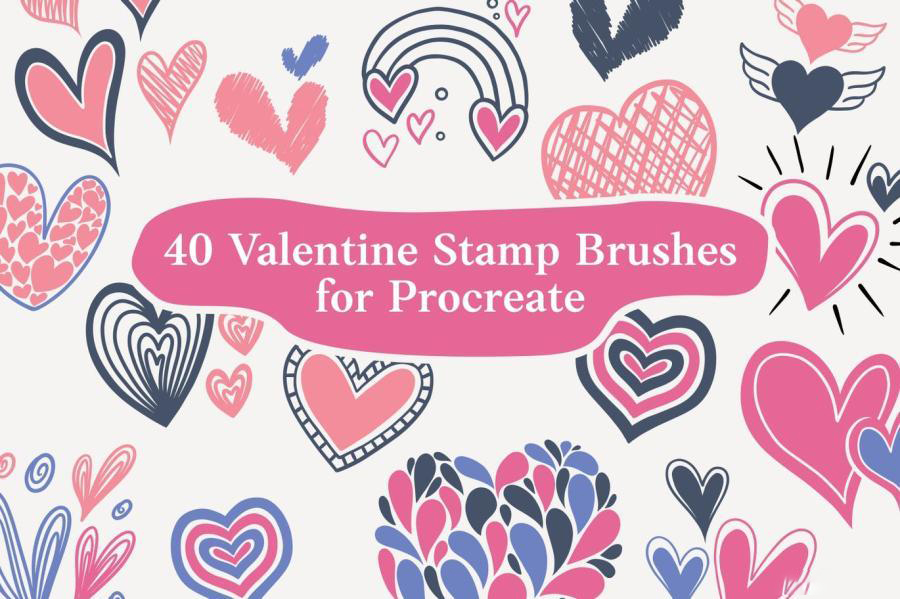 Procreate笔刷-卡通可爱甜蜜爱心图案笔刷素材 笔刷资源 第8张-素材湾丨精选海外优质设计素材资源 Procreate笔刷-卡通可爱甜蜜爱心图案笔刷素材 笔刷资源 sucaiwan.com