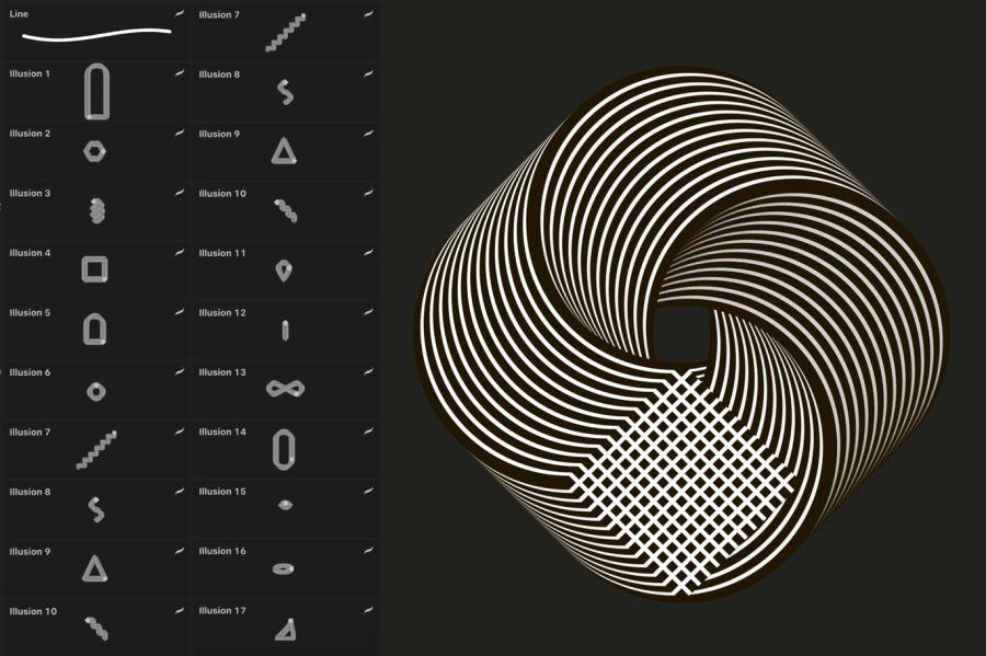 Procreate笔刷-抽象风格几何图形条纹状图案笔刷素材 笔刷资源 第2张-素材湾丨精选海外优质设计素材资源 Procreate笔刷-抽象风格几何图形条纹状图案笔刷素材 笔刷资源 sucaiwan.com