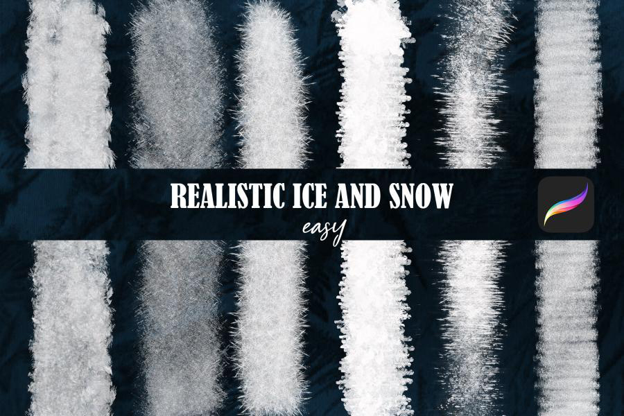 Procreate笔刷-冬季雪花霜花大雪冻结效果笔刷素材 笔刷资源 第5张-素材湾丨精选海外优质设计素材资源 Procreate笔刷-冬季雪花霜花大雪冻结效果笔刷素材 笔刷资源 sucaiwan.com