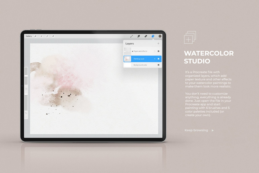 Procreate笔刷-水彩插图绘画笔刷和色卡素材资源 笔刷资源 第2张-素材湾丨精选海外优质设计素材资源 Procreate笔刷-水彩插图绘画笔刷和色卡素材资源 笔刷资源 sucaiwan.com