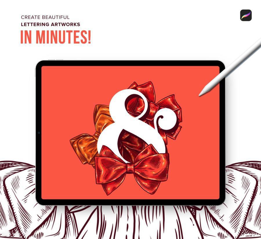 Procreate笔刷-蝴蝶结丝带图案和填充纹理笔刷素材 笔刷资源 第6张-素材湾丨精选海外优质设计素材资源 Procreate笔刷-蝴蝶结丝带图案和填充纹理笔刷素材 笔刷资源 sucaiwan.com