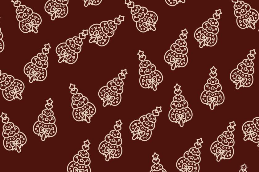 procreate笔刷-圣诞树简笔画植物印章图案笔刷素材 笔刷资源 sucaiwan.com