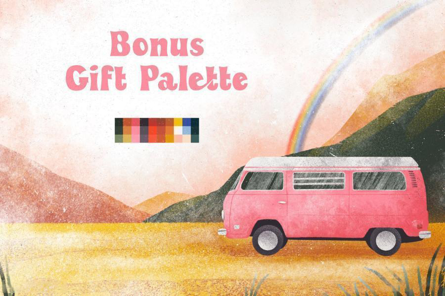 Procreate笔刷-复古素描喷绘纹理笔刷和色卡素材 笔刷资源 第7张-素材湾丨精选海外优质设计素材资源 Procreate笔刷-复古素描喷绘纹理笔刷和色卡素材 笔刷资源 sucaiwan.com