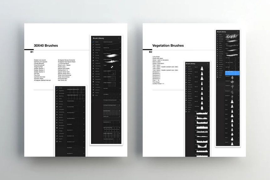 Procreate笔刷-网格植物画笔铅笔图案笔刷及背景图色卡素材包 笔刷资源 第8张-素材湾丨精选海外优质设计素材资源 Procreate笔刷-网格植物画笔铅笔图案笔刷及背景图色卡素材包 笔刷资源 sucaiwan.com