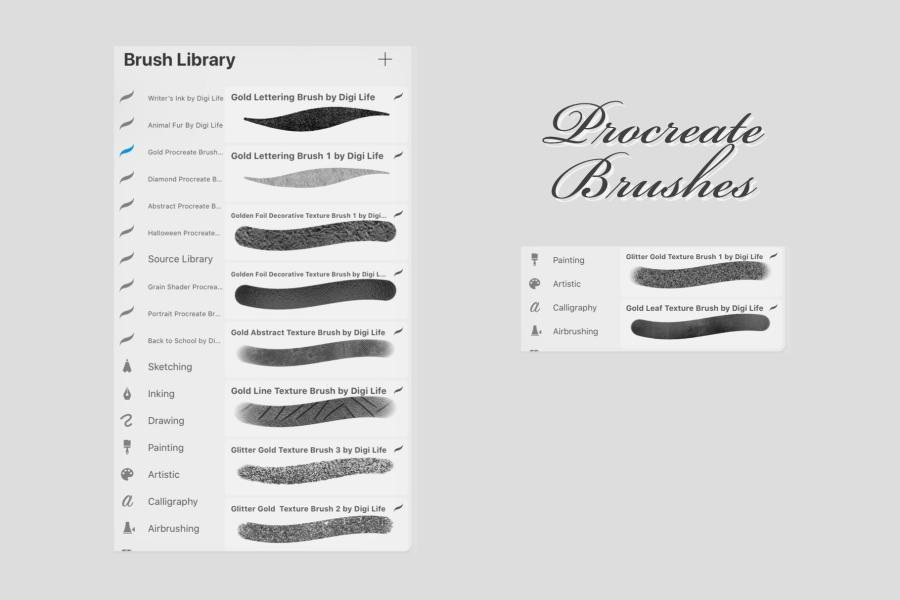 Procreate笔刷-黄金与钻石纹理图案笔刷和色卡素材 笔刷资源 第4张-素材湾丨精选海外优质设计素材资源 Procreate笔刷-黄金与钻石纹理图案笔刷和色卡素材 笔刷资源 sucaiwan.com