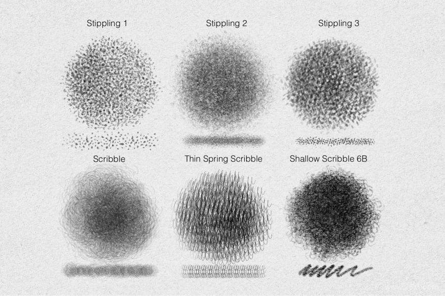 Procreate笔刷-素描黑白涂鸦铅笔阴影纹理效果笔刷素材 笔刷资源 第2张-素材湾丨精选海外优质设计素材资源 Procreate笔刷-素描黑白涂鸦铅笔阴影纹理效果笔刷素材 笔刷资源 sucaiwan.com